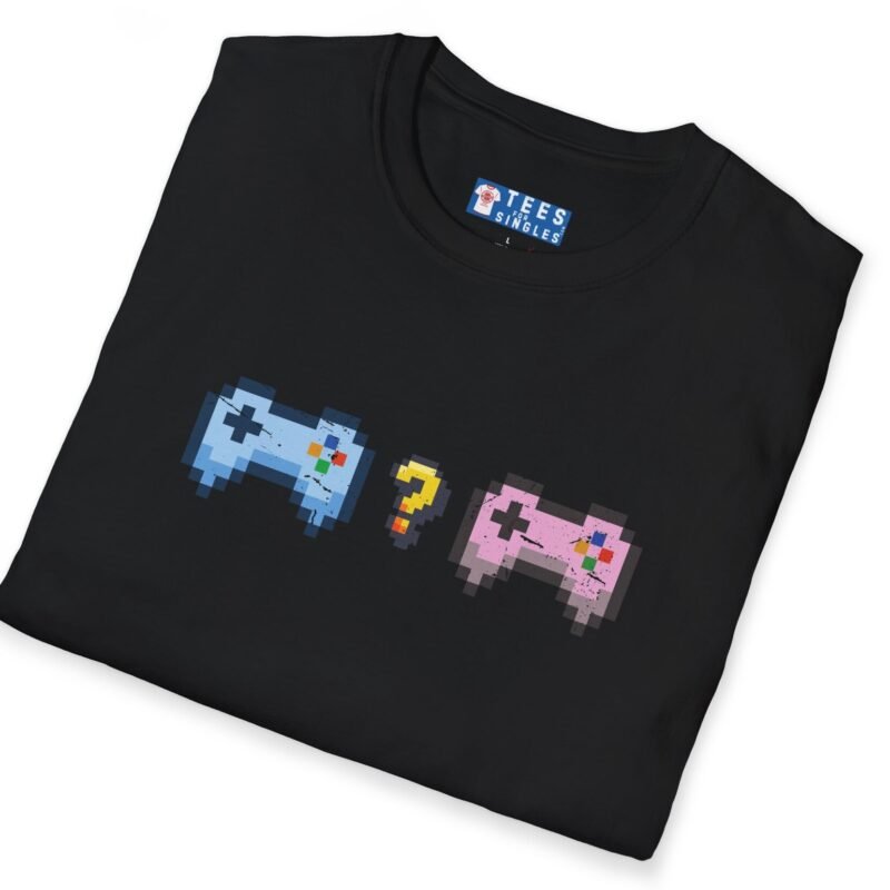 Looking for Player 2 Tee 🎮 (No Heart) Video Gamer Flirty T-Shirt Black by Tees For Singles