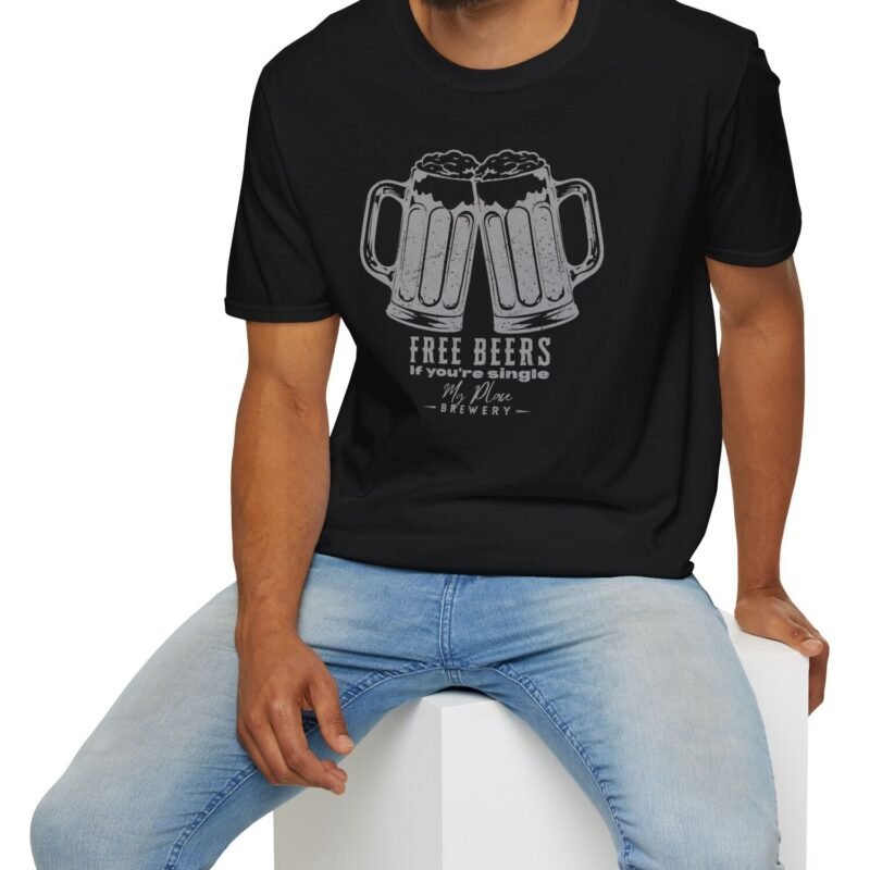 Free Beers If You’re Single My Place T-Shirt 🍻 Tee by Tees For Singles