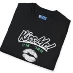 Kiss Me I’m ‘Ish 💋 Playful Flirty Tee – Get Kisses Irish Or Not Black by Tees For Singles