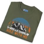Hike With Me Retro Mountain Premium Tee 🏔️ by Tees For Singles