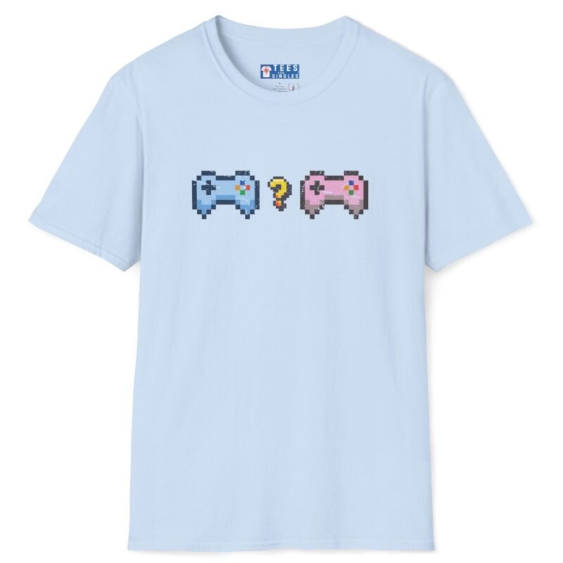 Looking for Player 2 Tee 🎮 (No Heart) Video Gamer Flirty T-Shirt Light Blue by Tees For Singles