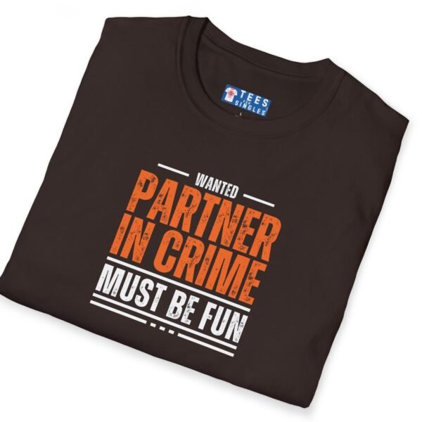 Wanted: Partner-in-Crime (Must Be Fun) Tee 🔥Large Letters by Tees For Singles