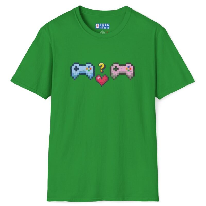 Looking for Player 2 Premium Tee 🎮❤️ (Heart) Video Game Flirty T-Shirt Irish Green by Tees For Singles