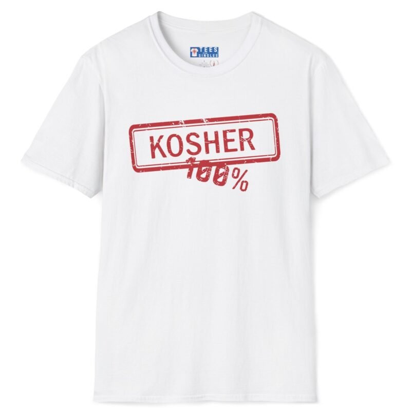 100% Kosher Tee To Find A Kosher Girl (Or Guy)💯 – Matchmaking T-shirt White by Tees For Singles