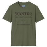 Wanted Two Females For A Threesome Premium T-Shirt Girls Graphics 😂 – Funny Vintage Distressed Design Military Green by Tees For Singles