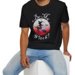 Be My Witch! 2 Premium Tee – Sexy Silhouette Halloween Shirt with Flirty Moon Art 🌕🖤 by Tees For Singles