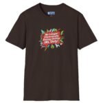 “No Longer Chronically Dating Online, IRL Only!” Retro Comic Design Tee 😎📵 Dark Chocolate by Tees For Singles