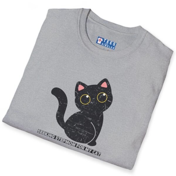 Seeking Stepmom For My Cat Flirty Tee 😼🖤 Sport Grey by Tees For Singles