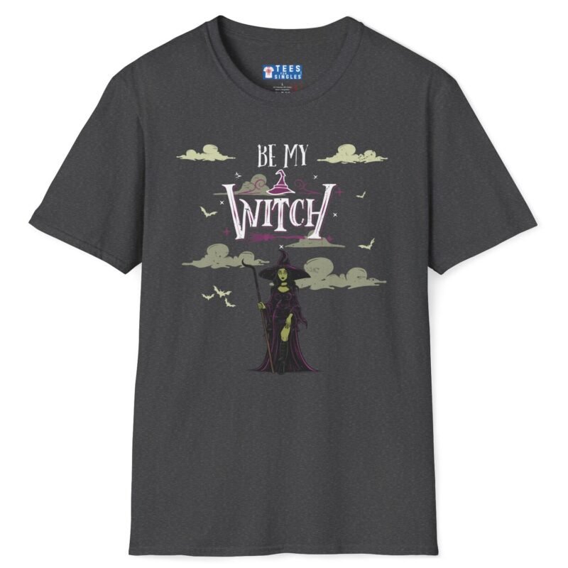 Be My Witch Premium Tee – Sultry Gothic Romance Shirt for Spooky Season 🧙‍♀️💜 Dark Heather by Tees For Singles