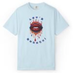 16494358829796071726_2048_custom.jpeg Let's Smooch Trippy Drippy Lips Tee 💋 T-Shirt 🗣️ Garment-Dyed T-shirt by Tees For Singles - Reaction Fashion