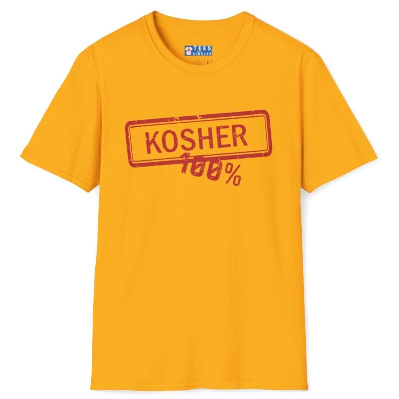 100% Kosher Tee To Find A Kosher Girl (Or Guy)💯 – Matchmaking T-shirt Gold by Tees For Singles