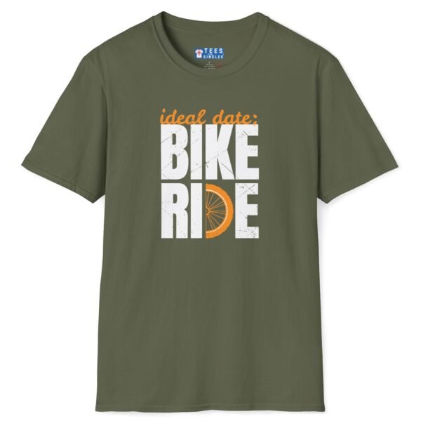 Bike Ride Ideal Date Tee 🚲💬 – Inviting T-Shirt Military Green by Tees For Singles