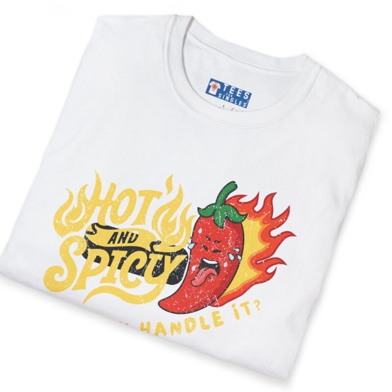 Hot And Spicy Can You Handle It? T-Shirt Vintage Distressed Design🌶️ by Tees For Singles
