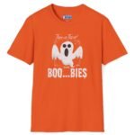 Trick Or Treat Show Me BOO.BIES! Premium Tee. Funny Halloween Ghost T-shirt Orange by Tees For Singles - Reaction Fashion