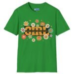 Girl 🌼 Holla If You Fine & Single Retro Flirty Tee Irish Green by Tees For Singles