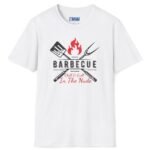 Barbecue Women’s Weekly Competition Chill & Grill In The Nude T-Shirt 🔥Vintage Design White by Tees For Singles