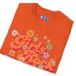 Girls Rock My World 🌸 Retro Flower Power Flirty Tee by Tees For Singles
