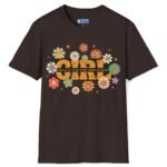 Girl 🌼 Holla If You Fine & Single Retro Flirty Tee Dark Chocolate by Tees For Singles