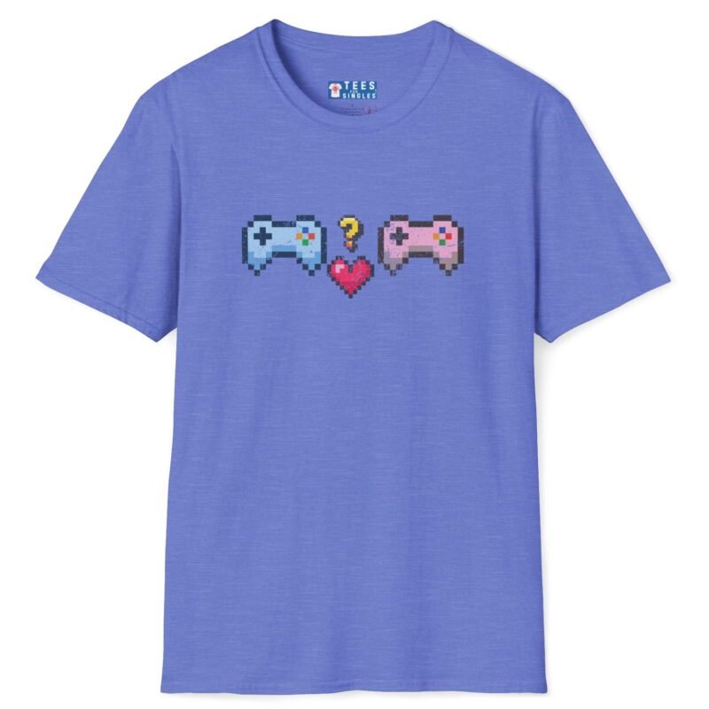 Looking for Player 2 Premium Tee 🎮❤️ (Heart) Video Game Flirty T-Shirt Heather Royal by Tees For Singles