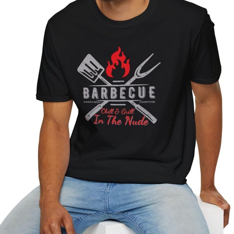 Barbecue Women’s Weekly Competition Chill & Grill In The Nude T-Shirt 🔥Vintage Design by Tees For Singles