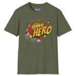 Can I Be Your Superhero Tee 💥❤️🦸‍♂️ – Romantic T-shirt Military Green by Tees For Singles