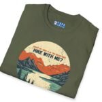 My Mind’s in the Mountains – Hike With Me? Tee 🏔️💬- Inviting T-Shirt by Tees For Singles