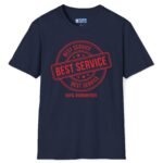 Best Service 100% Guaranteed Tee 😉 Your Partner in Flirty Fun! 🌟 Navy by Tees For Singles