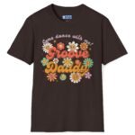 Groove Daddy – Come Dance With Me! Retro Flirty Tee 🌼🕺 Dark Chocolate by Tees For Singles