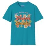 Groove Daddy – Come Dance With Me! Retro Flirty Tee 🌼🕺 Tropical Blue by Tees For Singles