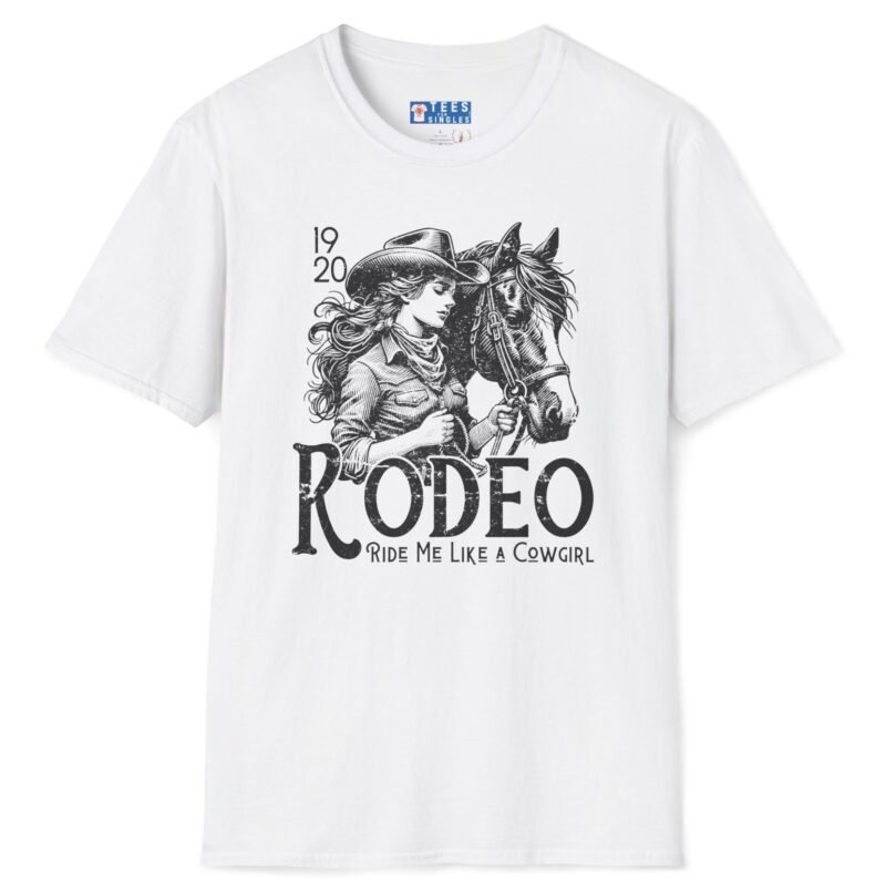 Rodeo • Ride Me (Subtle) Premium Tee 🤠🔥Distressed Design T-Shirt White by Tees For Singles
