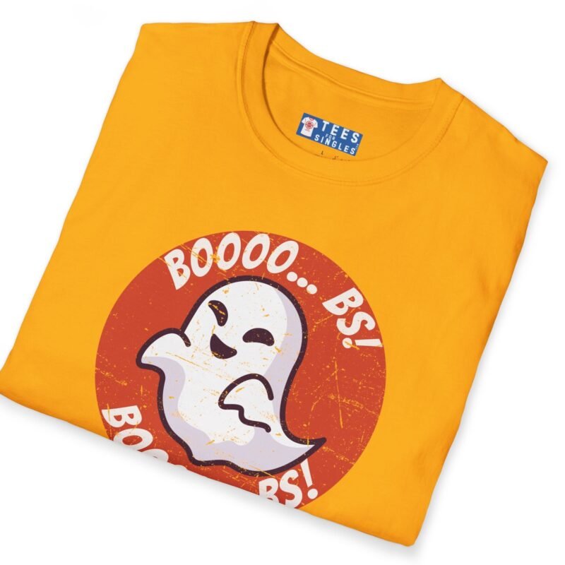 Boooo... BS! Premium Tee. Naughty Ghost Pun Halloween Shirt by Tees For Singles - Reaction Fashion