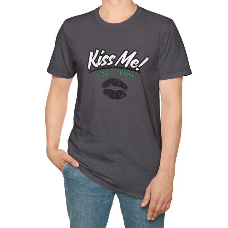 Kiss Me I’m ‘Ish 💋 Playful Flirty Tee – Get Kisses Irish Or Not by Tees For Singles