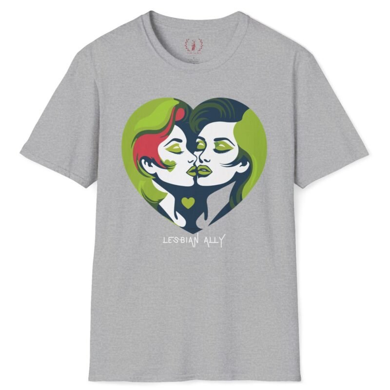 “Women In Love” Lesbian Ally Tee – Show your Support And Understanding Sport Grey by Tees For Singles
