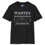Wanted Two Females For A Threesome Premium T-Shirt Girls Graphics 😂 – Funny Vintage Distressed Design Black by Tees For Singles