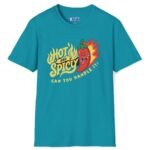 Hot And Spicy Can You Handle It? T-Shirt Vintage Distressed Design🌶️ Tropical Blue by Tees For Singles