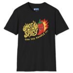 Hot And Spicy Can You Handle It? T-Shirt Vintage Distressed Design🌶️ Black by Tees For Singles