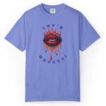 2289997375434359333_2048_custom.jpeg Let's Smooch Trippy Drippy Lips Tee 💋 T-Shirt 🗣️ Garment-Dyed T-shirt by Tees For Singles - Reaction Fashion