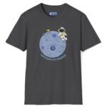 LET’S EXPLORE URANUS 🚀😁😹 Funny Tee – Vintage Distressed Look Dark Heather by Tees For Singles