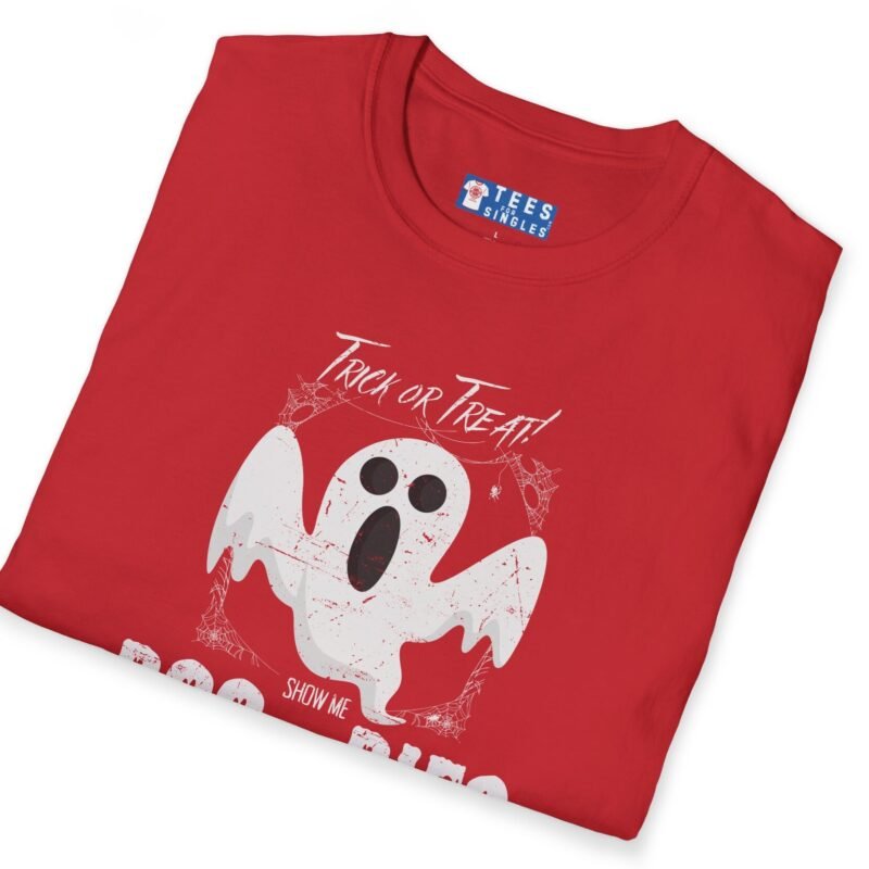 Trick Or Treat Show Me BOO.BIES! Premium Tee. Funny Halloween Ghost T-shirt by Tees For Singles - Reaction Fashion