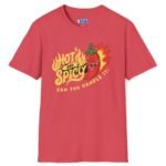 Hot And Spicy Can You Handle It? T-Shirt Vintage Distressed Design🌶️ Heather Red by Tees For Singles
