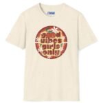 Good Vibes Girls Only 🍒 Retro Flirty Tee Natural by Tees For Singles