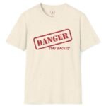 DANGER Stay Back 12″ Tee 😉 Your Flirtatious Ice-Breaker T-Shirt 💥 Natural by Tees For Singles