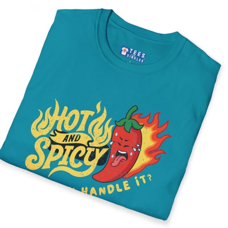 Hot And Spicy Can You Handle It? T-Shirt Vintage Distressed Design🌶️ by Tees For Singles