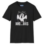 Trick Or Treat Show Me BOO.BIES! Premium Tee. Funny Halloween Ghost T-shirt Black by Tees For Singles - Reaction Fashion