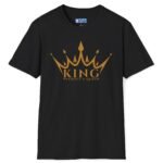 King Without a Queen Tee – Bold Single-Status Crown T-shirt Black by Tees For Singles