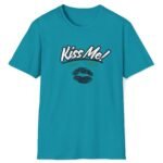 Kiss Me I’m ‘Ish 💋 Playful Flirty Tee – Get Kisses Irish Or Not Tropical Blue by Tees For Singles