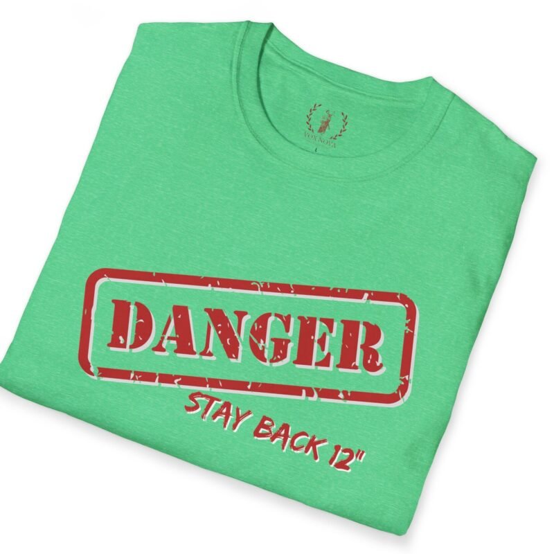 DANGER Stay Back 12″ Tee 😉 Your Flirtatious Ice-Breaker T-Shirt 💥 by Tees For Singles