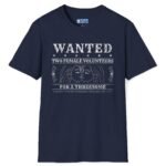 Wanted Two Females For A Threesome Premium T-Shirt Girls Graphics 😂 – Funny Vintage Distressed Design Navy by Tees For Singles