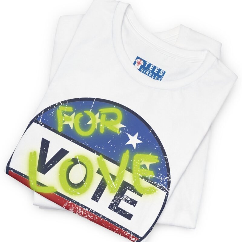VOTE FOR LOVE ❤️💖❎ – Distressed Vintage Design Soft Jersey Tee by Tees For Singles