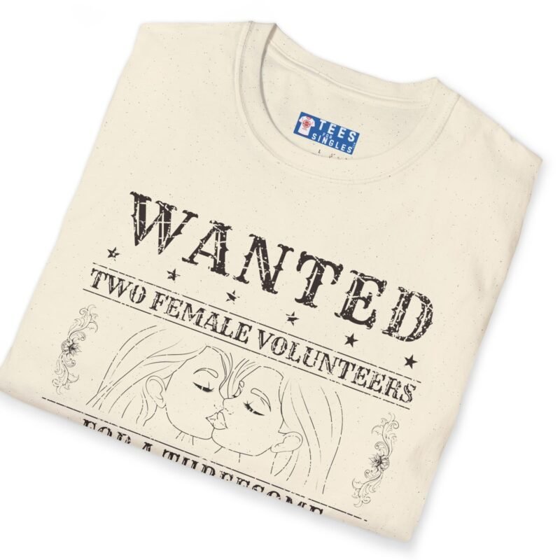 Wanted Two Females For A Threesome Premium T-Shirt Girls Graphics 😂 – Funny Vintage Distressed Design by Tees For Singles